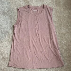 Quince Women's Sleeveless Crewneck Tank Top - Dusty Mauve small flaw